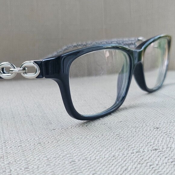 Coach Glasses Frame Black/Black White Sig C 52[]16 135 FANNIE HC6052 Eyeglasses - Picture 1 of 12